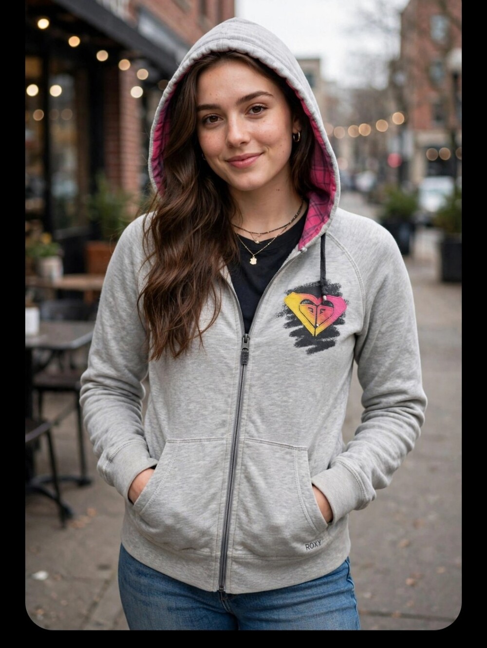 Vintage Roxy Reversible Zip Up Jacket - Picture 2 of 10